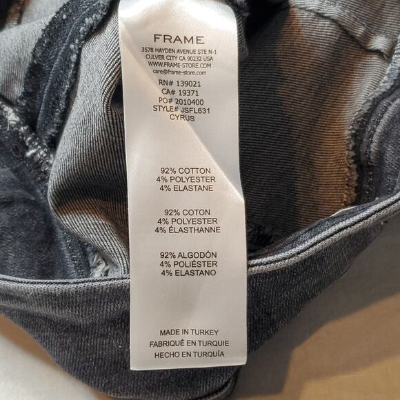 Frame Denim Womens Size 1 Le One Jet Set Flare Travel Pull On Jeans Gray - Picture 7 of 10